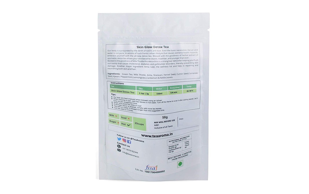 TeaAroma Skin Glow Detox Tea    Pack  50 grams